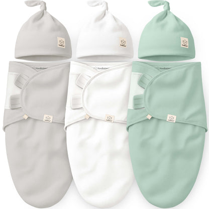 3-Pack Soothe Swaddle Wraps with Knot Hats 32482030158010