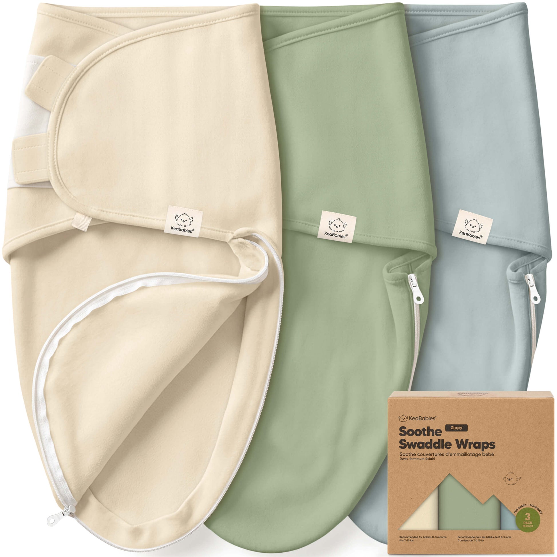 3-Pack Soothe Zippy Swaddle Wrap 31526739148986