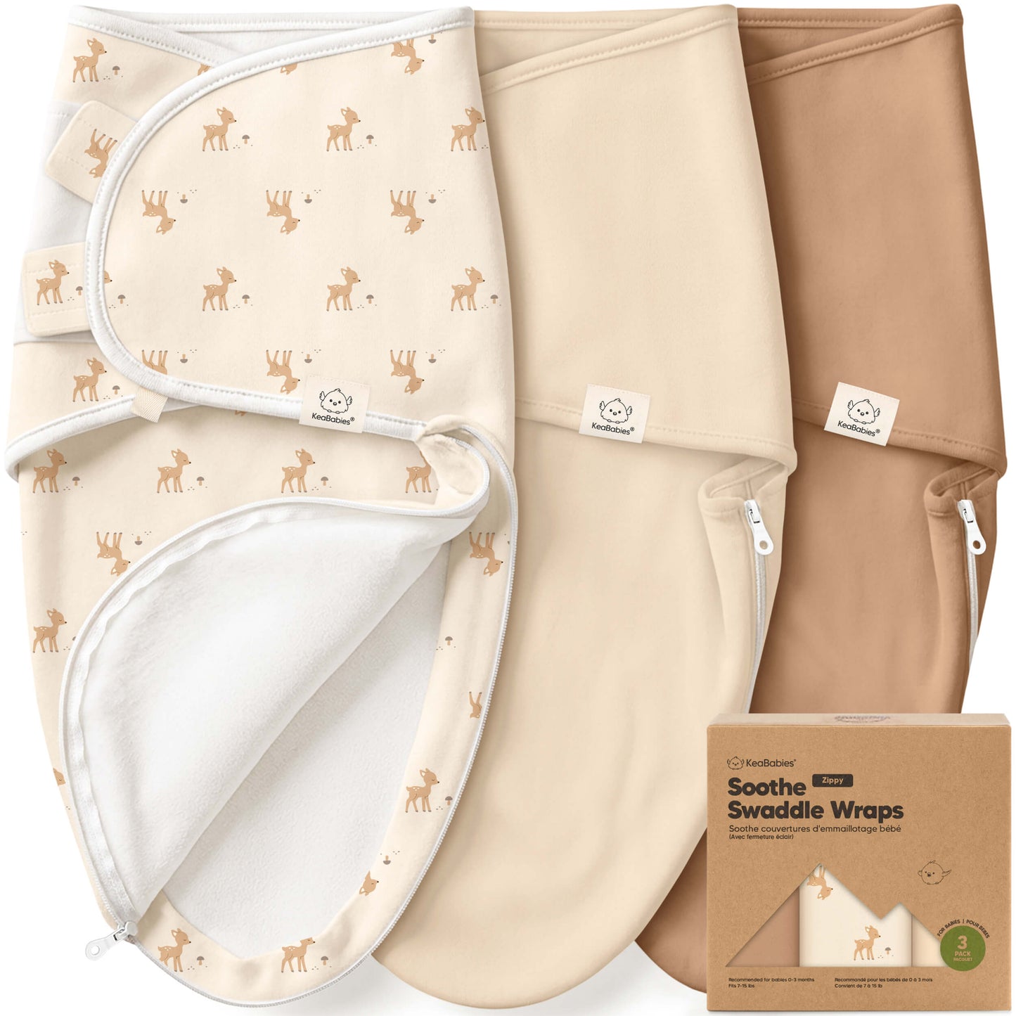 3-Pack Soothe Zippy Swaddle Wrap 31527047332026