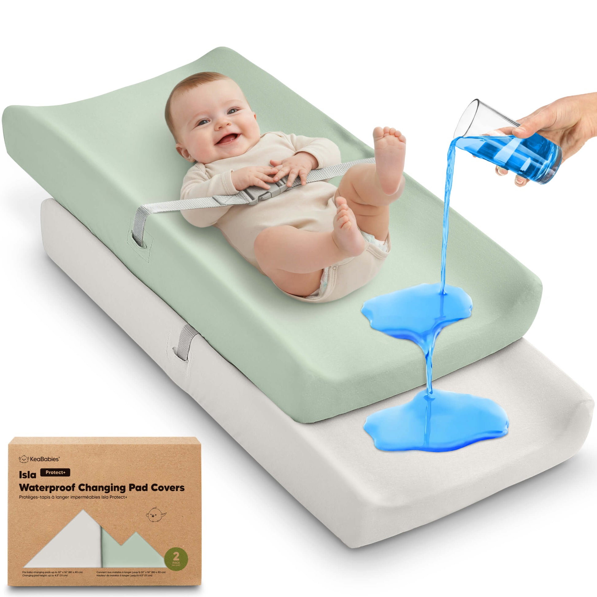 2-Pack Isla [Protect+] Waterproof Changing Pad Covers 31741746643130