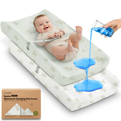 2-Pack Soothe [Protect+] Waterproof Changing Pad Covers 31624867414202