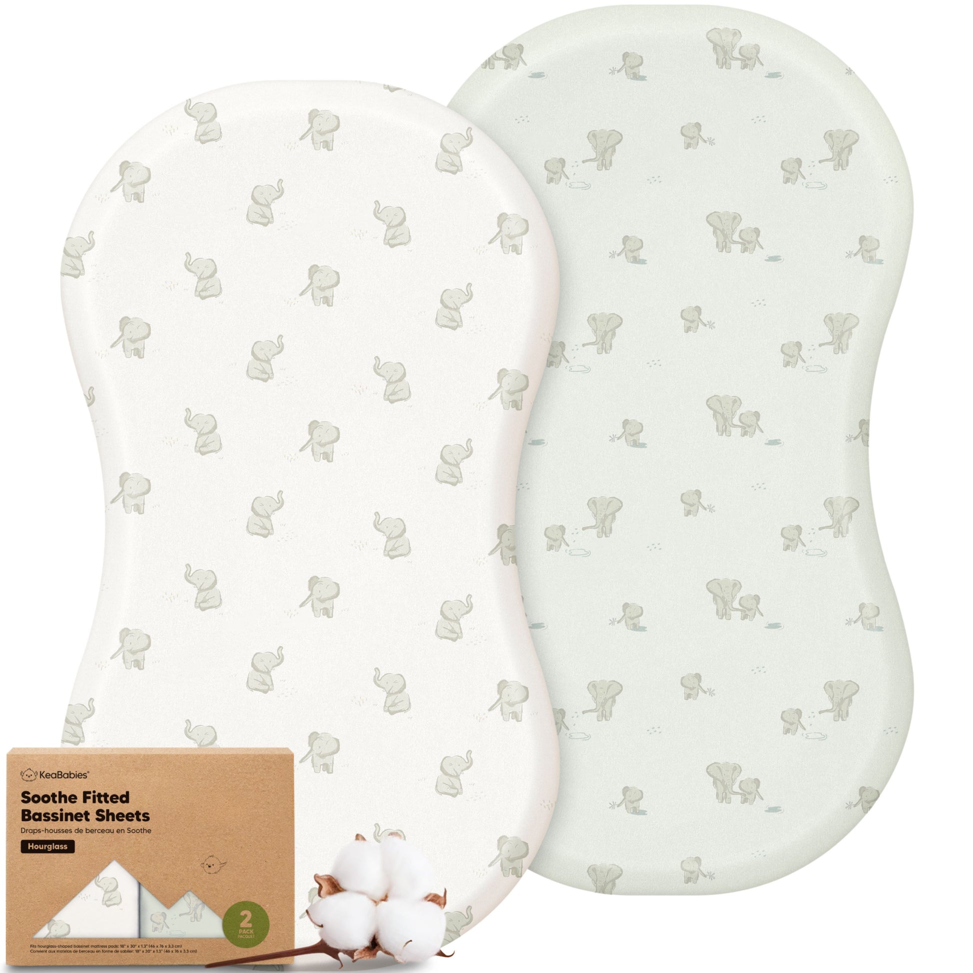 2-Pack Soothe Fitted Bassinet Sheets 32124116467898