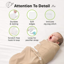 Load image into Gallery viewer, Attention to Detail - Durable &amp; lasting, Soft edges, Intricate zig zag stitch, Scratch free hook &amp; loop, and Loop for pacifier strap
