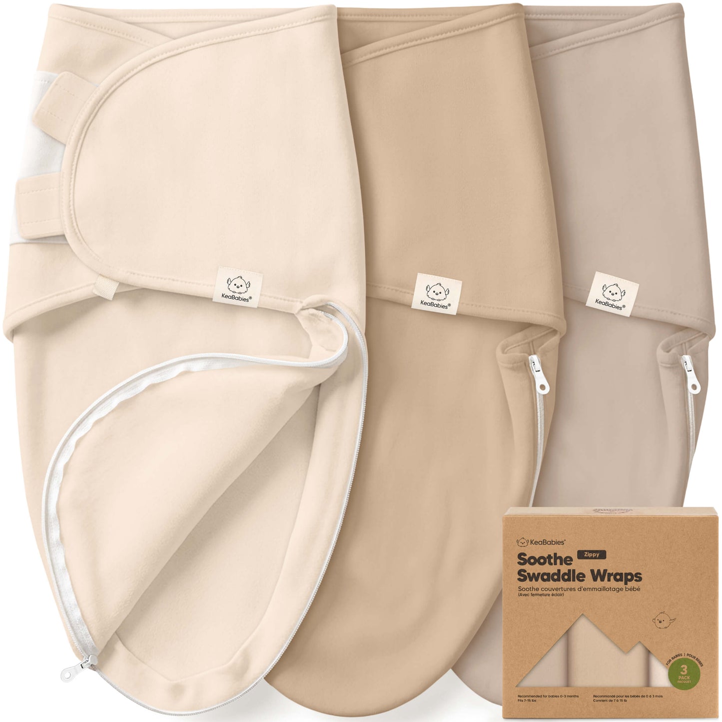 3-Pack Soothe Zippy Swaddle Wrap 31761838604474
