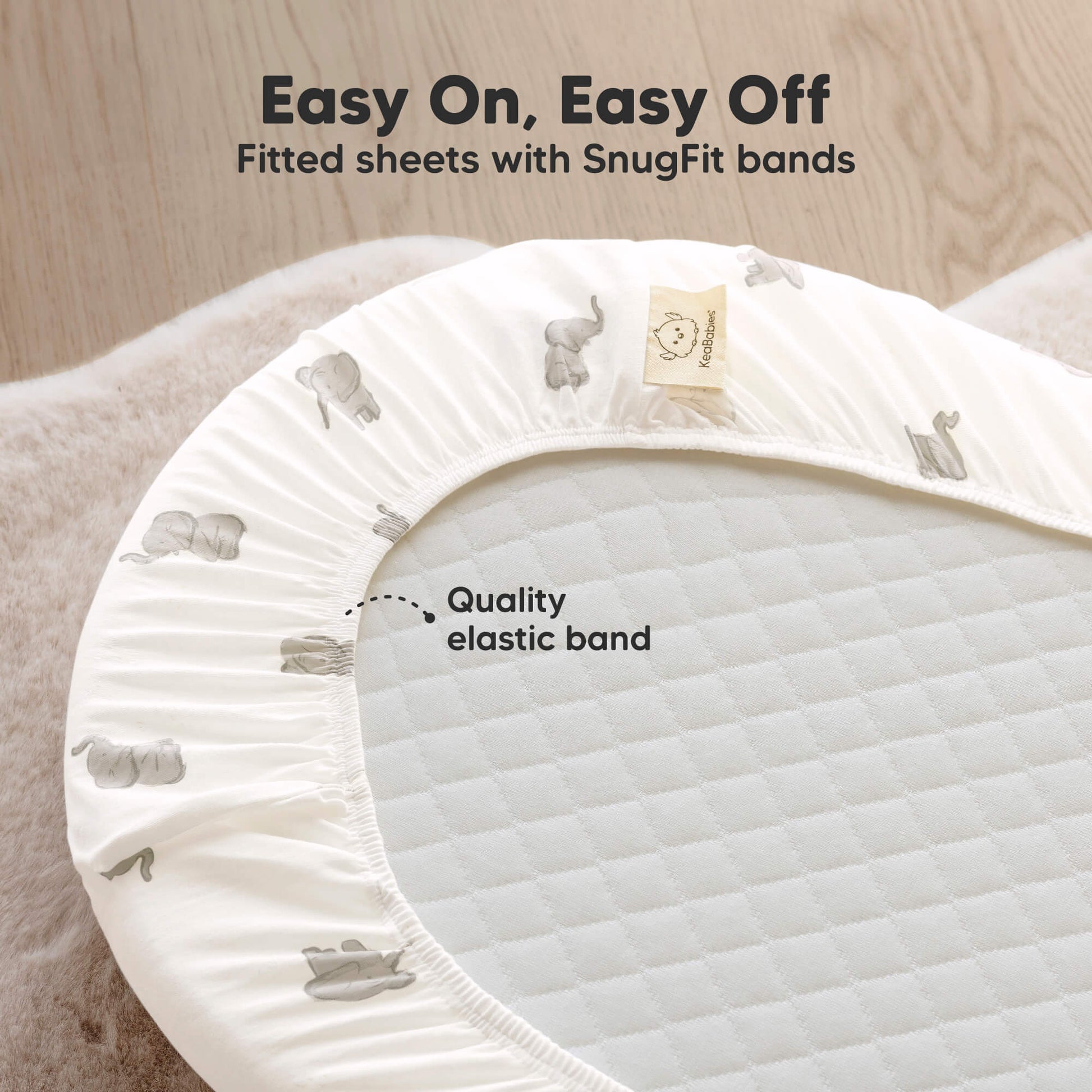 Easy On, Easy Off - Fitted sheets with SnugFit bands (Quality elastic band) 31861320351930