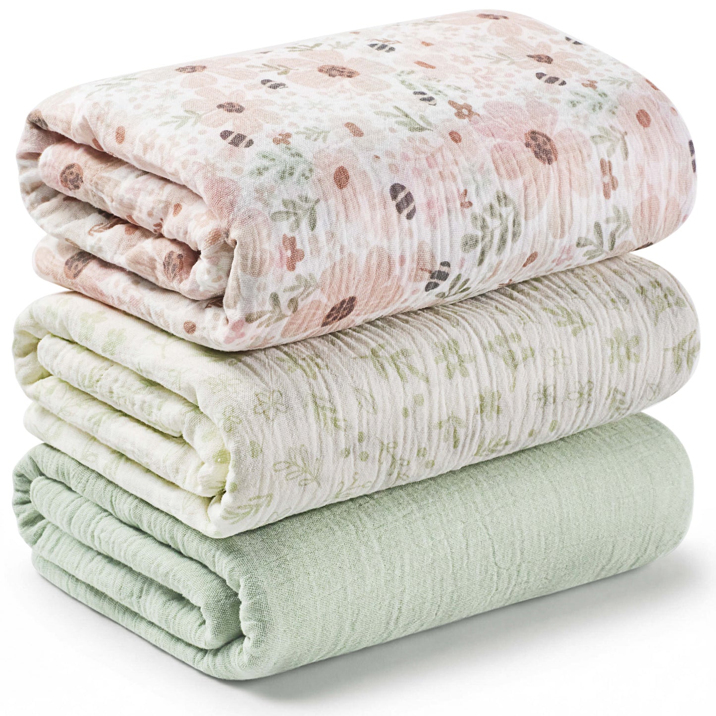 3-Pack Lyra Muslin Swaddle Blankets 31972065116346