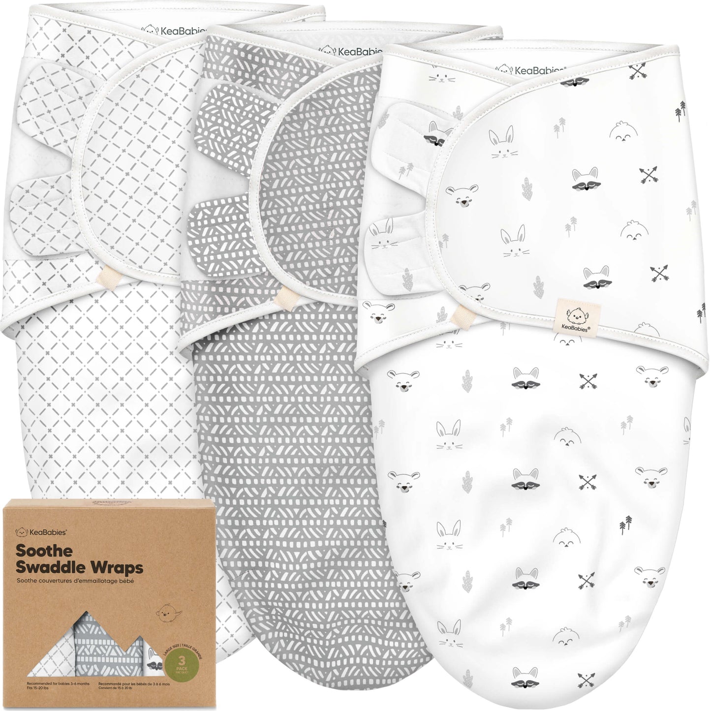 3-Pack Soothe Swaddle Wraps 31739821588666