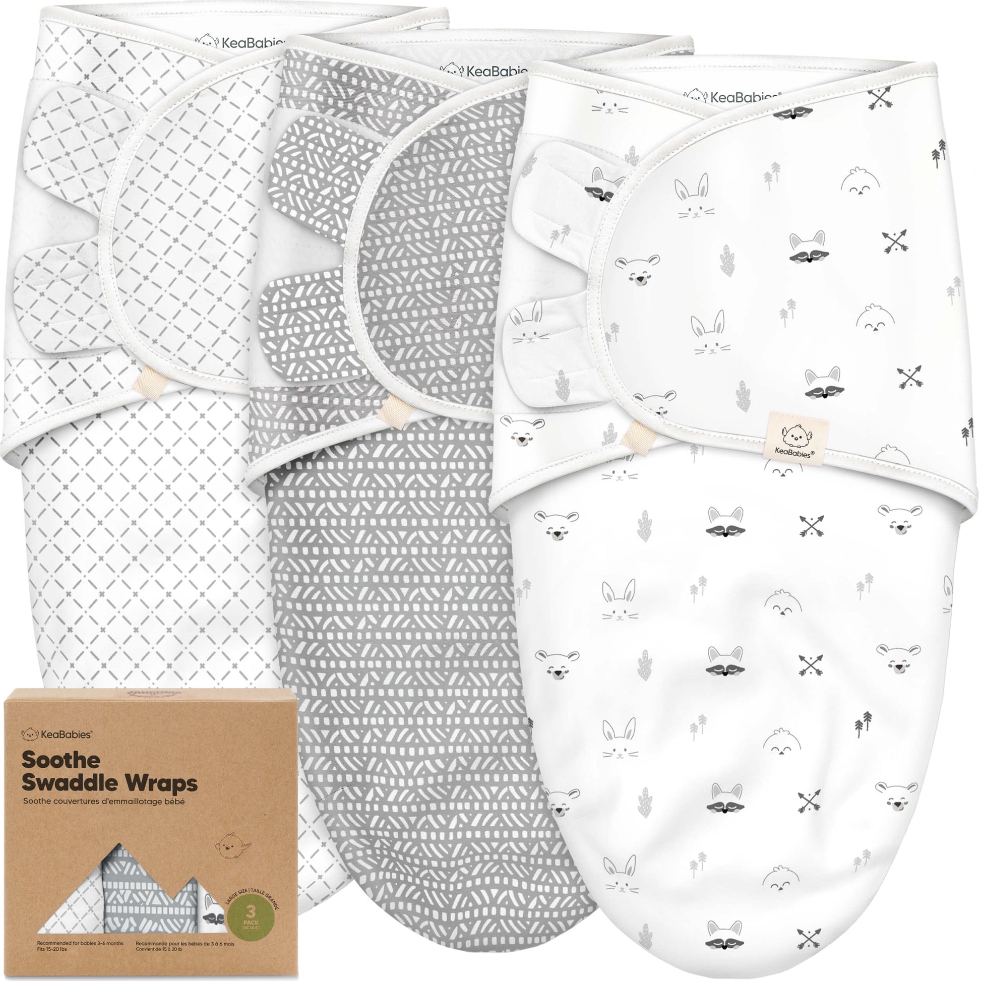 3-Pack Soothe Swaddle Wraps 31739821588666
