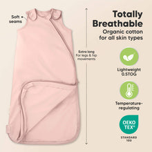 Load image into Gallery viewer, Totally breathable - organic cotton for all skin types (lightweight 0.5TOG, temperature-regulating, and OEKO TEX STANDARD 100)

