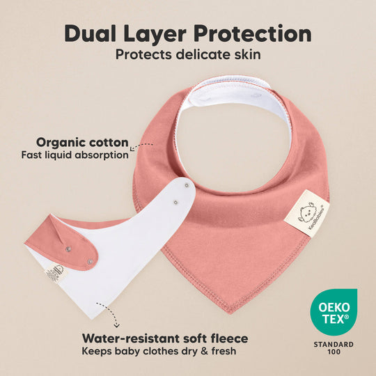 Fun Mix & Match bandana bibs feature playful prints and come in a kraft gift box.
