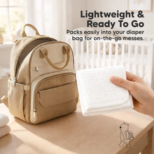 Load image into Gallery viewer, Lightweight &amp; Ready To Go - Packs easily into your diaper bag for on-the-go messes.
