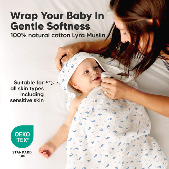 Lyra Muslin Hooded Towel