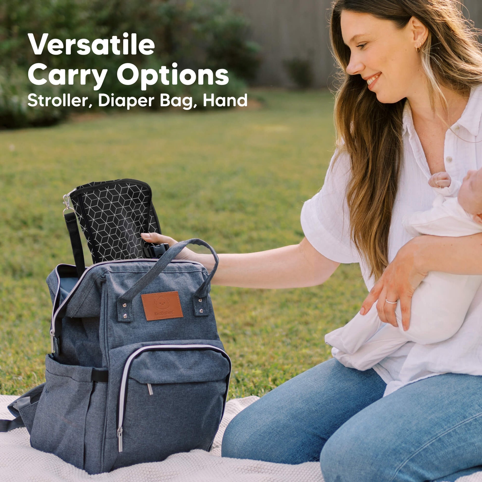 Versatile Carry Options - Stroller, diaper bag, hand
 33504789921978