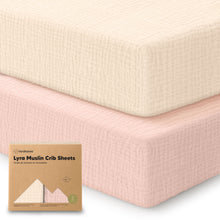 Load image into Gallery viewer, 2-Pack Lyra Muslin Crib Sheets
