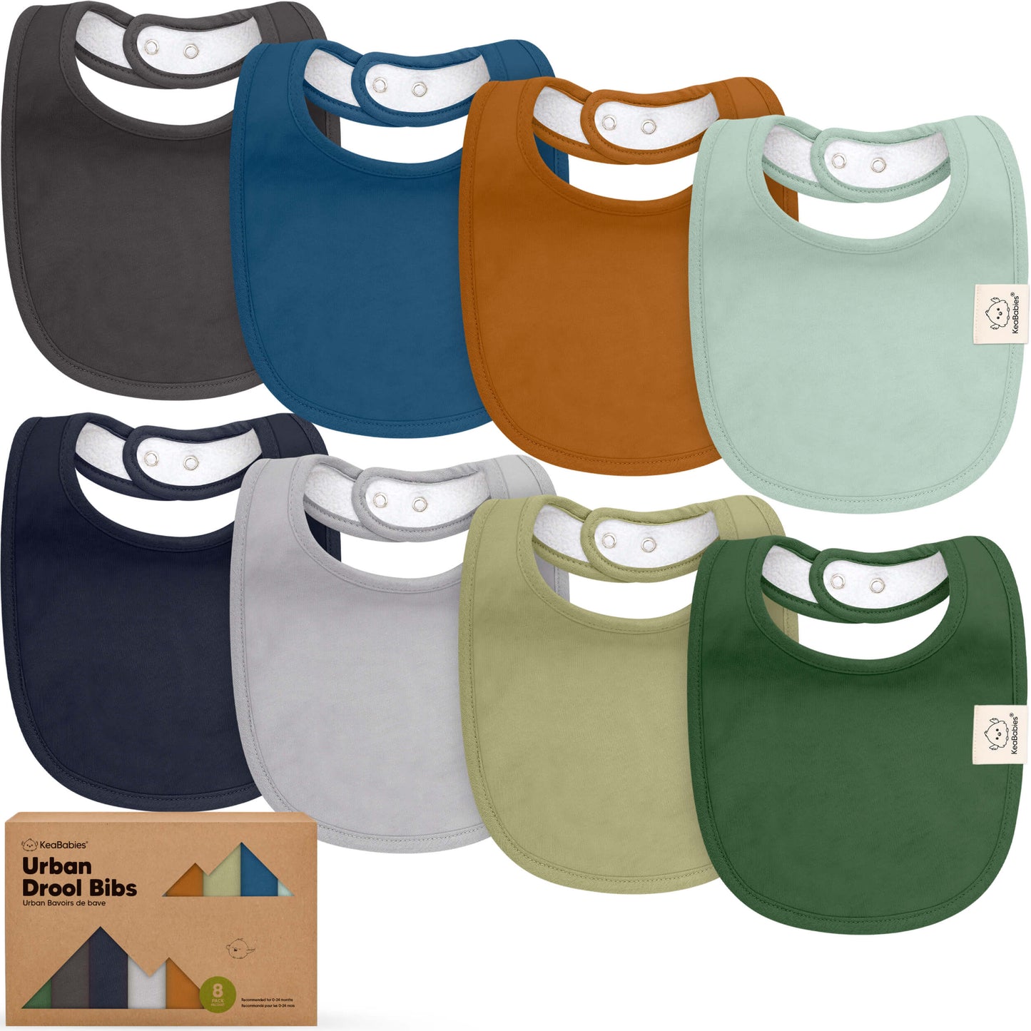 8-Pack Urban Drool Bibs 32140793938106