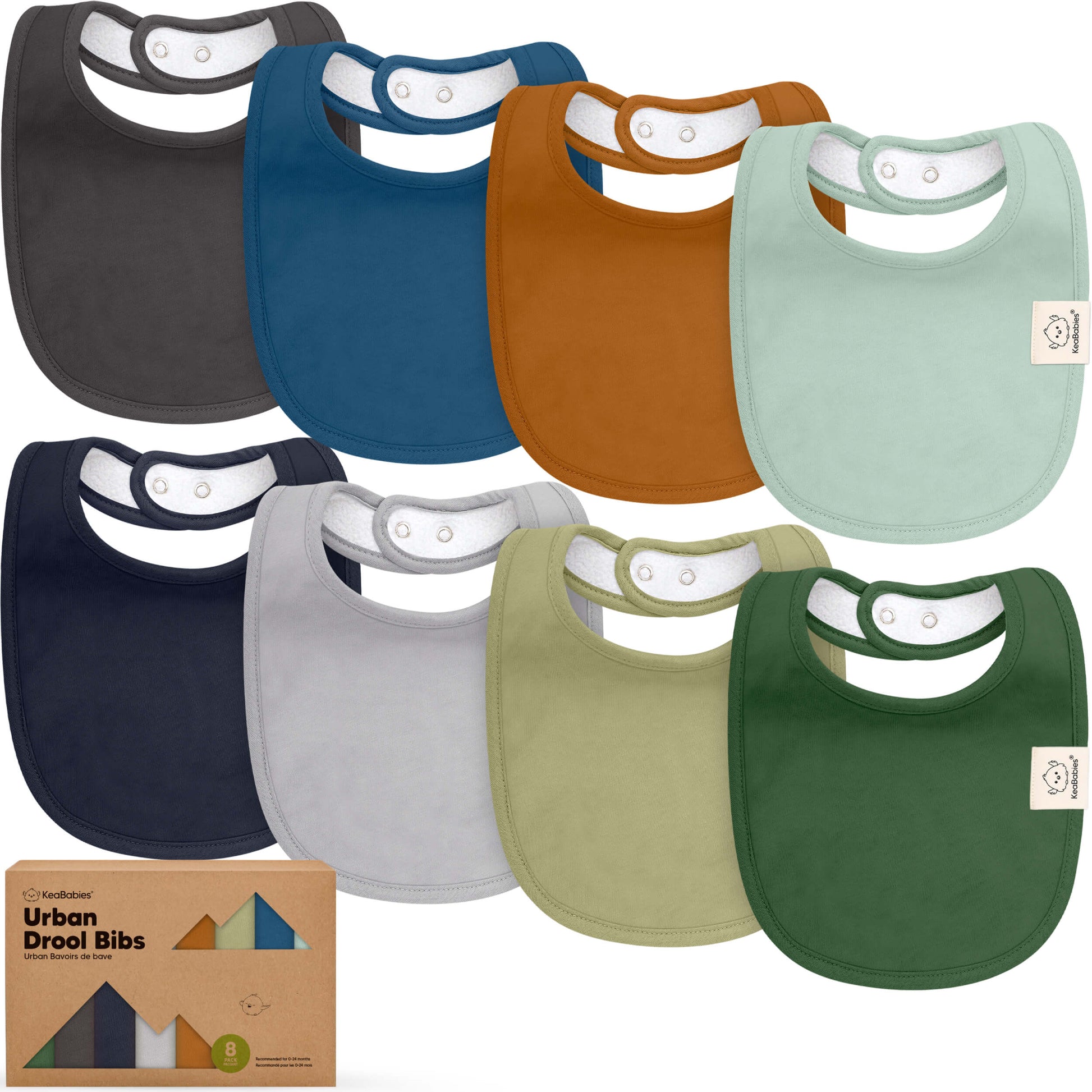 8-Pack Urban Drool Bibs 32140793938106