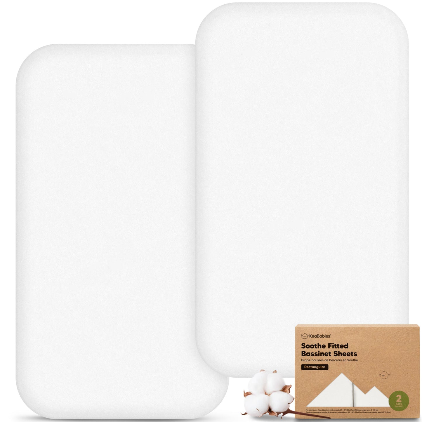 2-Pack Soothe Fitted Bassinet Sheets 32141597868218