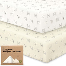Load image into Gallery viewer, 2-Pack Soothe [Protect+] Waterproof Crib Sheets
