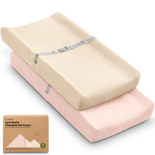 Load image into Gallery viewer, 2-Pack Lyra Muslin Changing Pad Covers
