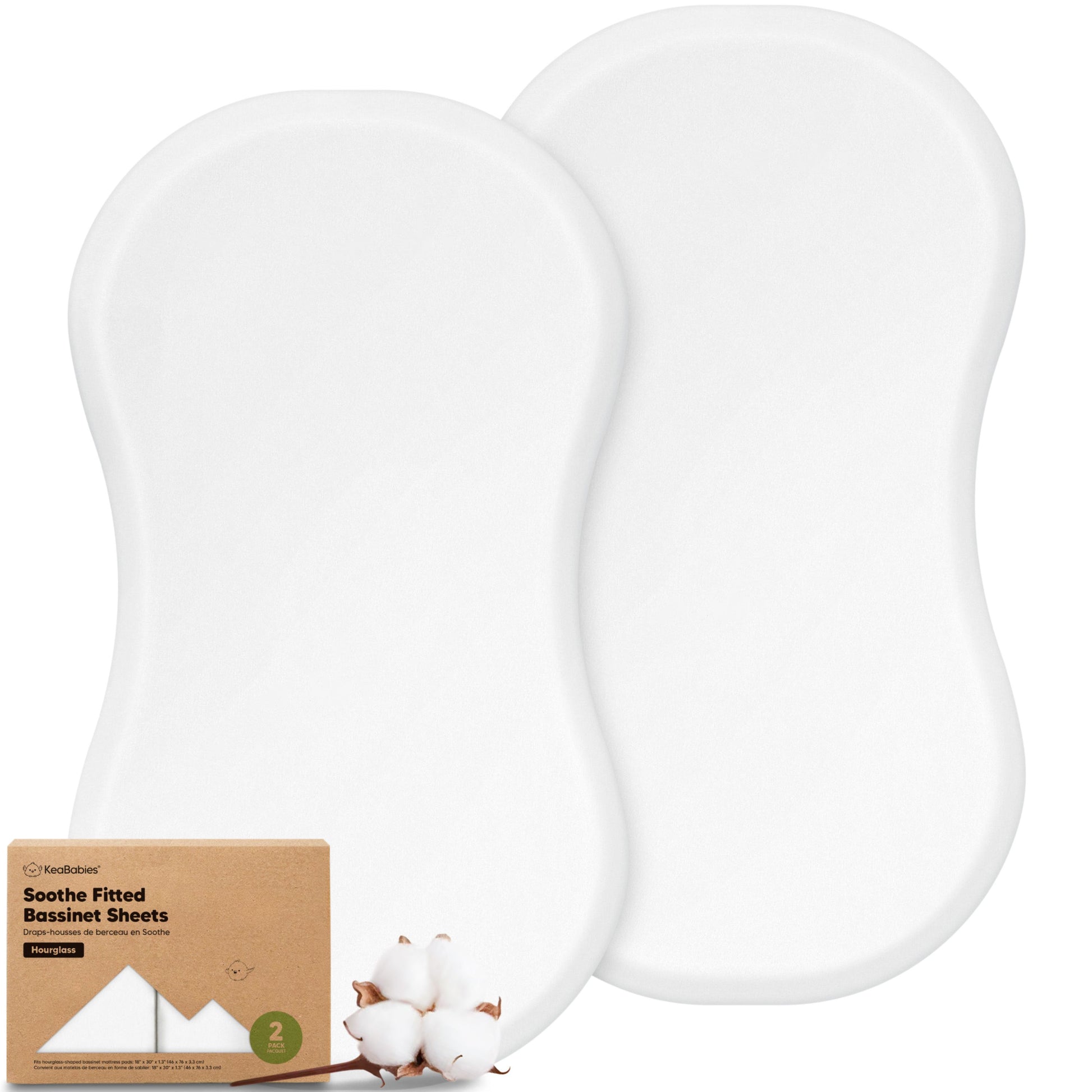 2-Pack Soothe Fitted Bassinet Sheets 32123707523258