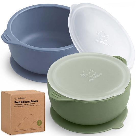2-Pack Prep Silicone Suction Bowls