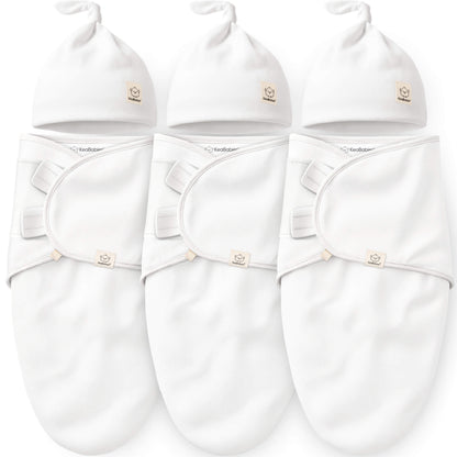 3-Pack Soothe Swaddle Wraps with Knot Hats 32482061189306