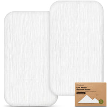 Load image into Gallery viewer, 2-Pack Lyra Muslin Bassinet Sheets
