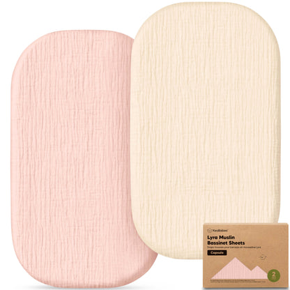 2-Pack Lyra Muslin Bassinet Sheets 32607604342970