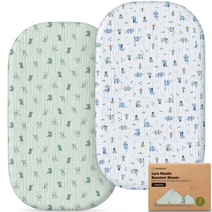 2-Pack Lyra Muslin Bassinet Sheets 32608370327738