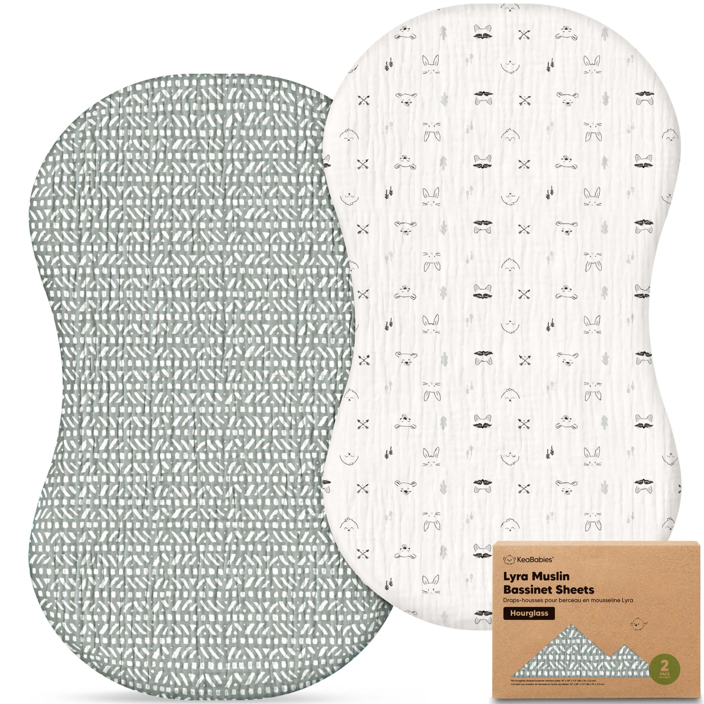 2-Pack Lyra Muslin Bassinet Sheets 32614923894970