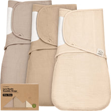 Load image into Gallery viewer, 3-Pack Lyra Muslin Swaddle Wraps
