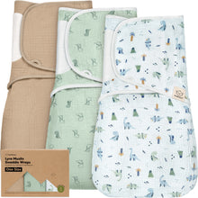 Load image into Gallery viewer, 3-Pack Lyra Muslin Swaddle Wraps
