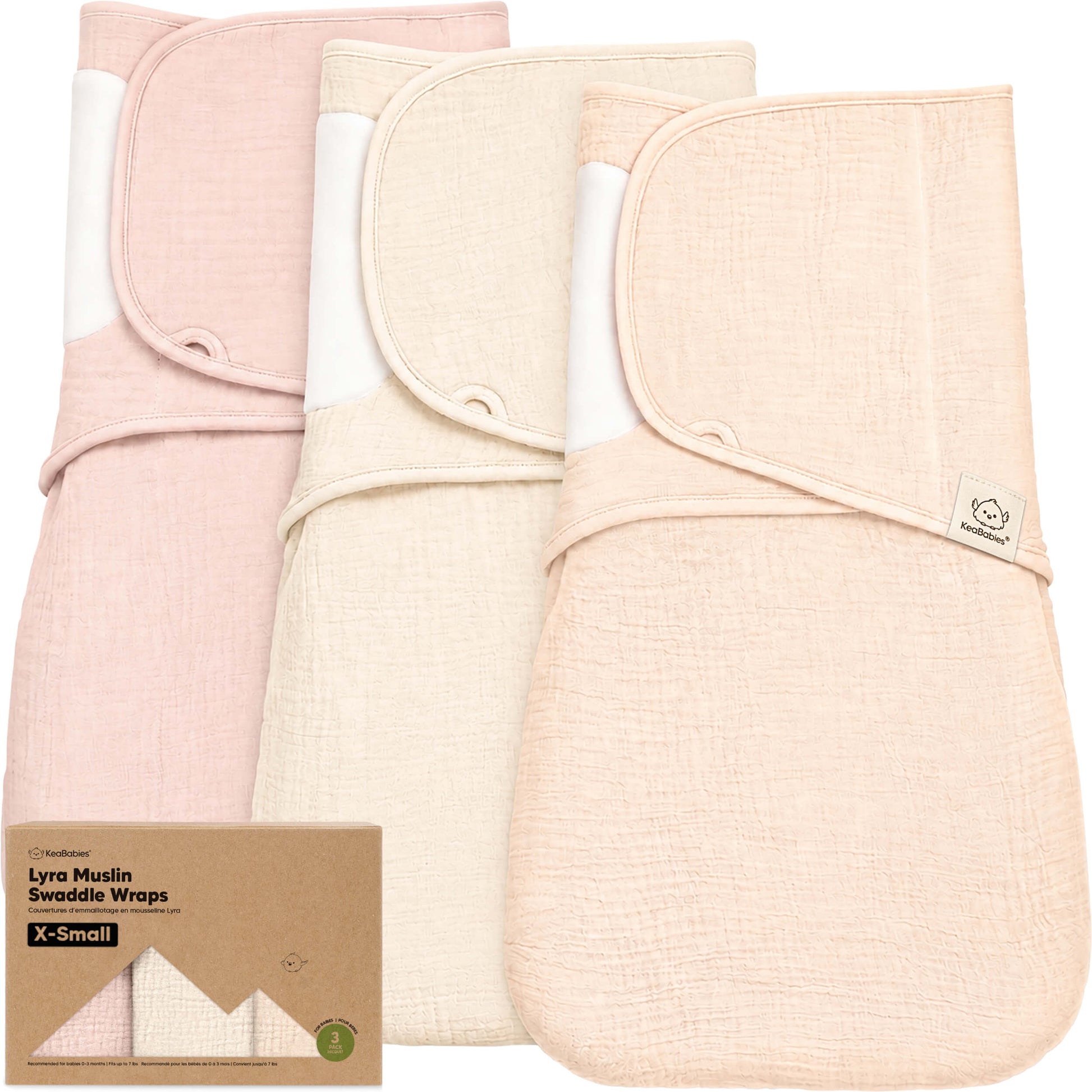 3-Pack Lyra Muslin Swaddle Wraps 32635818475706