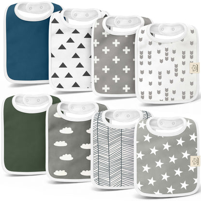 8-Pack Coast Drool Bibs 32992754467002
