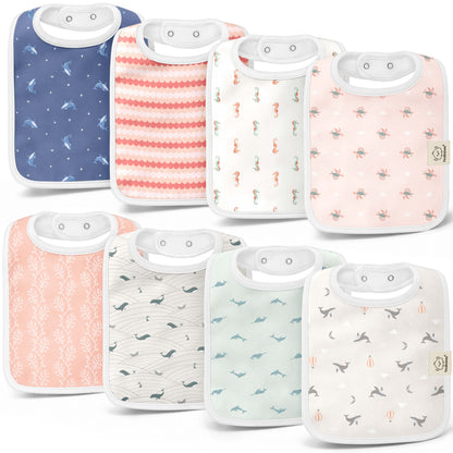 8-Pack Coast Drool Bibs 32992749322426