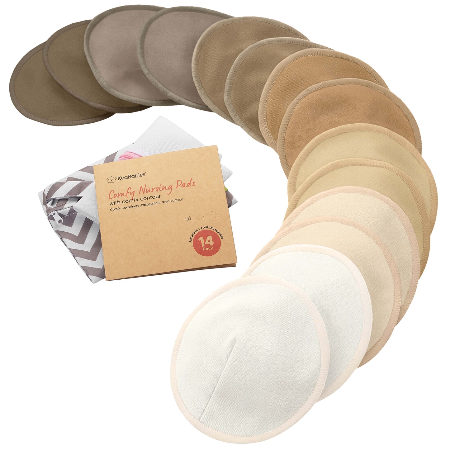 14-Pack Comfy Nursing Pads (Coffee) 33832740094138