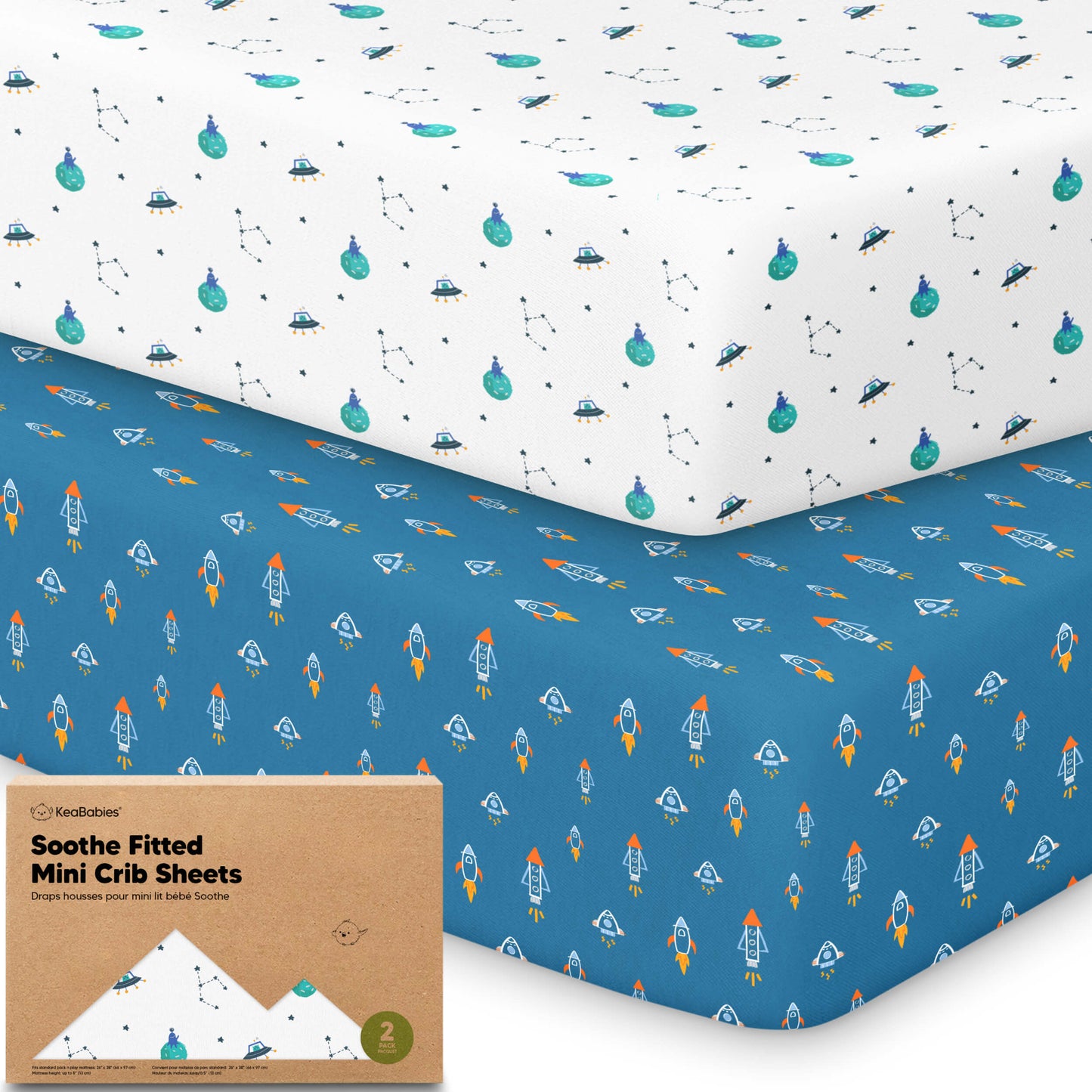 Soothe Fitted Mini Crib Sheet 33589381529786