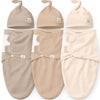 3-Pack Soothe Swaddle Wraps with Knot Hats