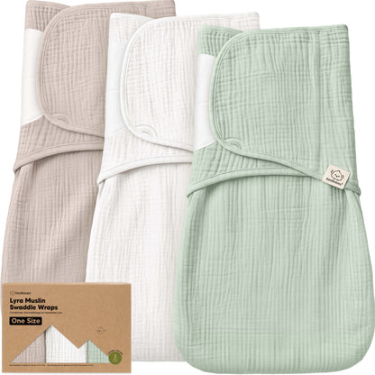 3-Pack Lyra Muslin Swaddle Wraps 33586276696250