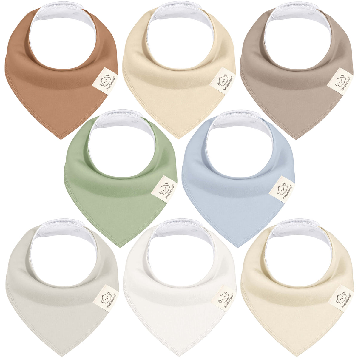 8-Pack Organic Bandana Bibs (Boy) 47008694862010