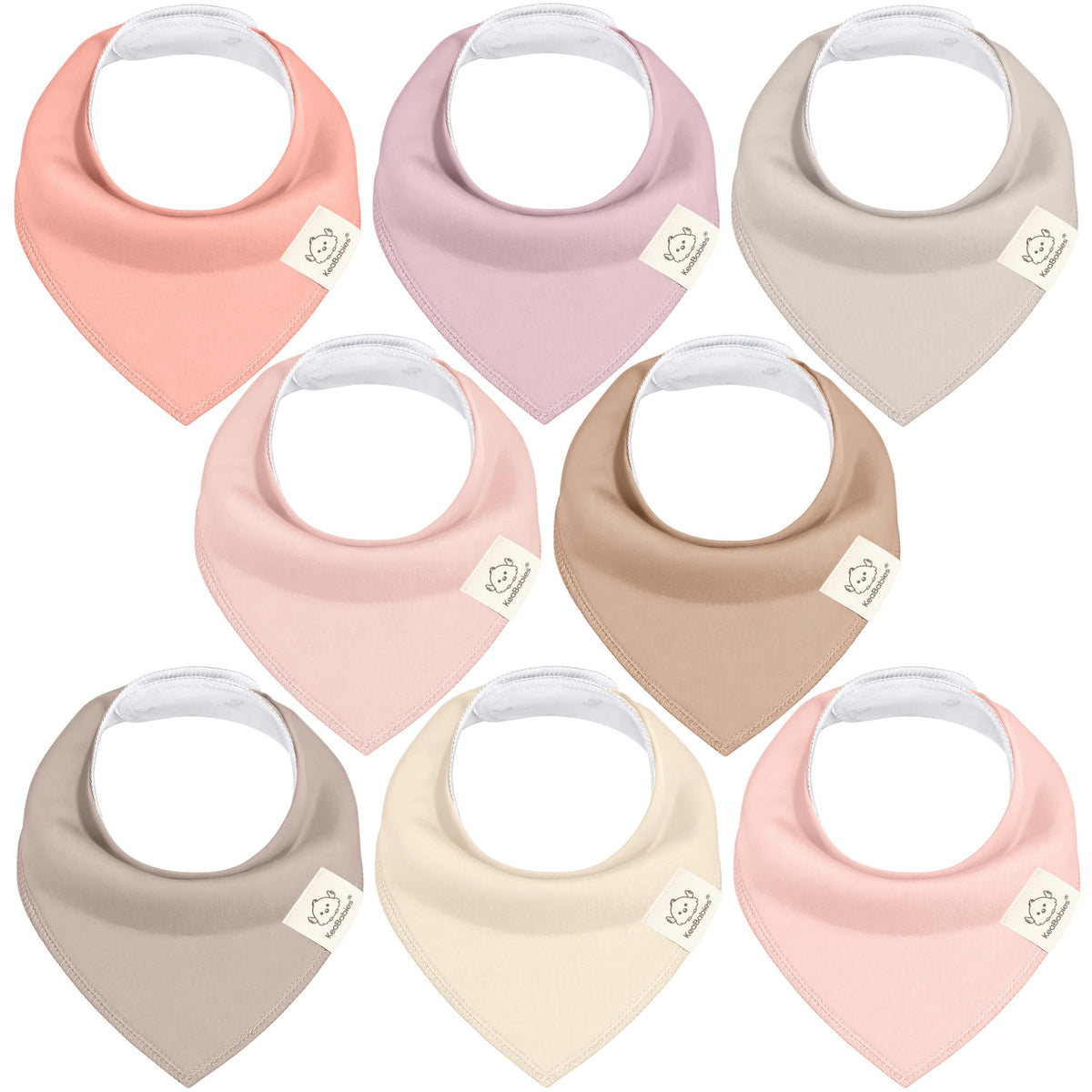 8-Pack Organic Bandana Bibs (Girl) 47009093353658