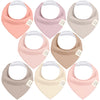 8-Pack Organic Bandana Bibs (Girl)