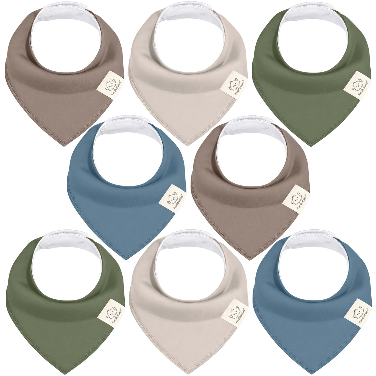 8-Pack Organic Bandana Bibs (Boy) 34546487361722
