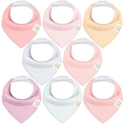 8-Pack Organic Bandana Bibs (Girl) 34545781735610