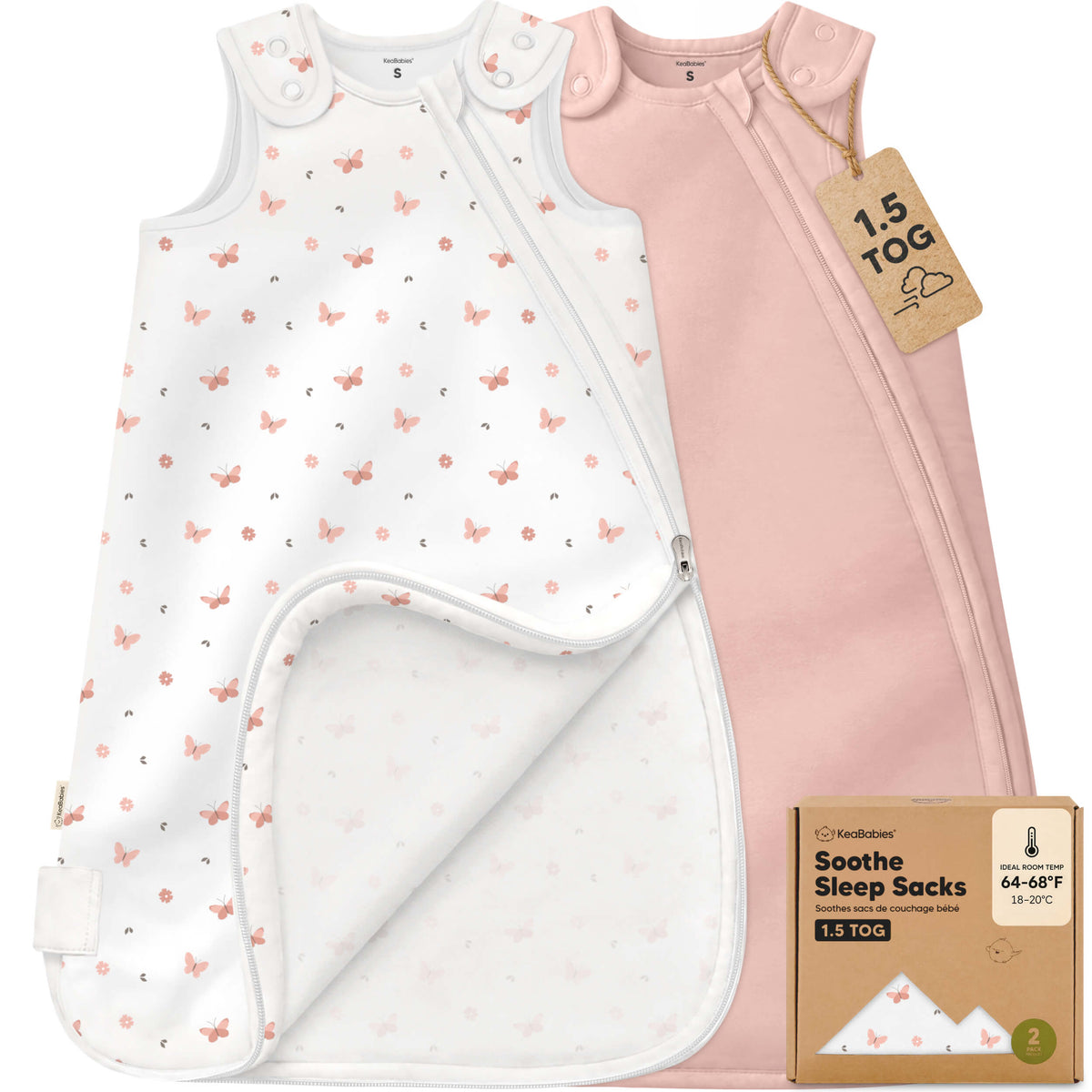 2-Pack Soothe Sleep Sacks (1.5 TOG) 34064052027578