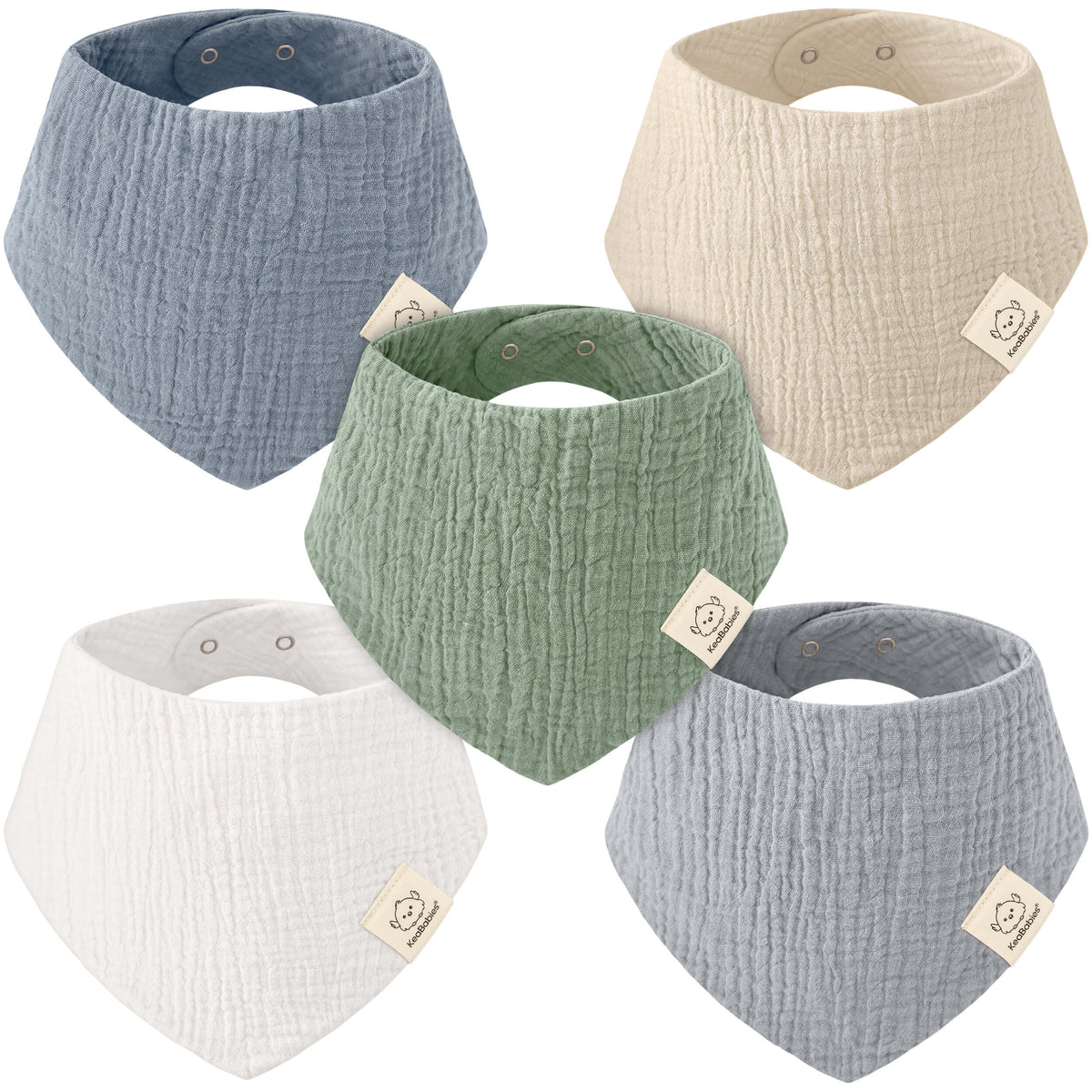 Lyra Muslin Bandana Bibs 46190328447162
