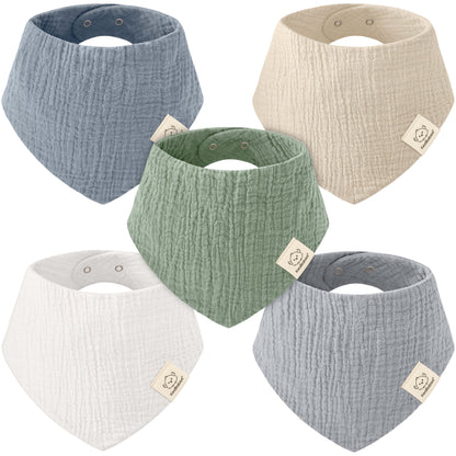 Lyra Muslin Bandana Bibs