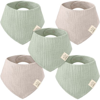 Lyra Muslin Bandana Bibs