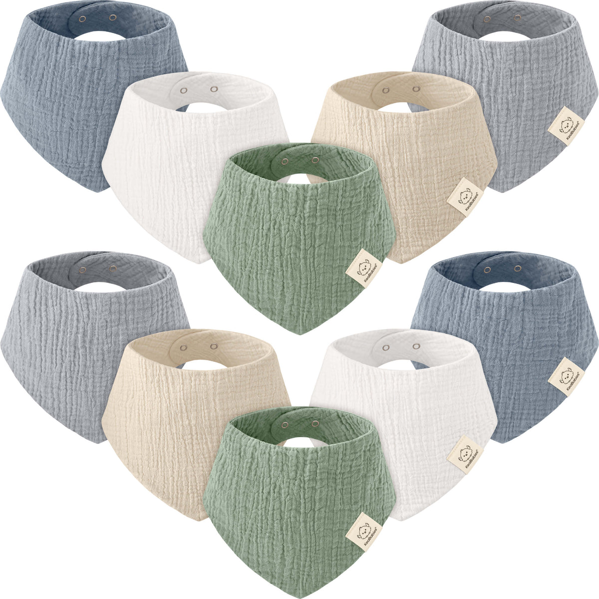 Lyra Muslin Bandana Bibs 46339095625914