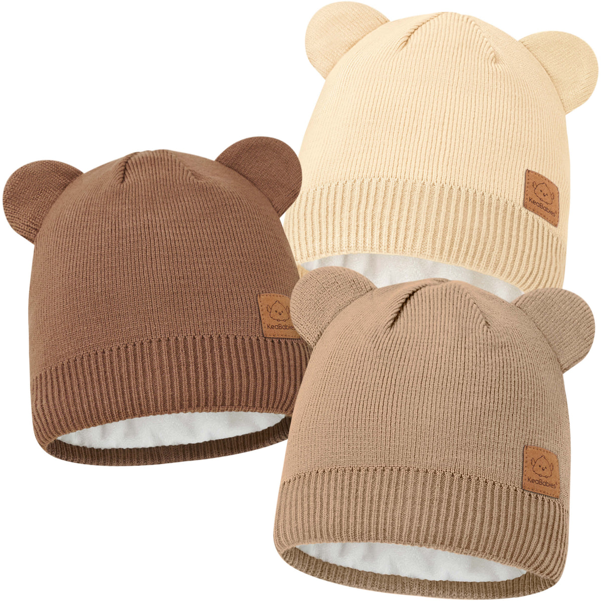 3-Pack Cub Baby Beanies 47048970666170